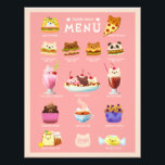 Foodie bears menu art print<br><div class="desc">A full spread of bear-illiantly tasty foods!</div>