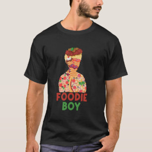 Foodie Boy Fast Food Breakfast Dinner Food Lover K T-Shirt