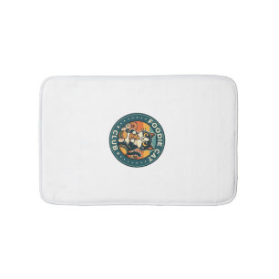 Foodie Cat Cute Kitty Design - Foodie Cat Club_1 Bath Mat