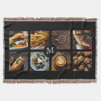 Foodie Custom Monogram throw blanket 1