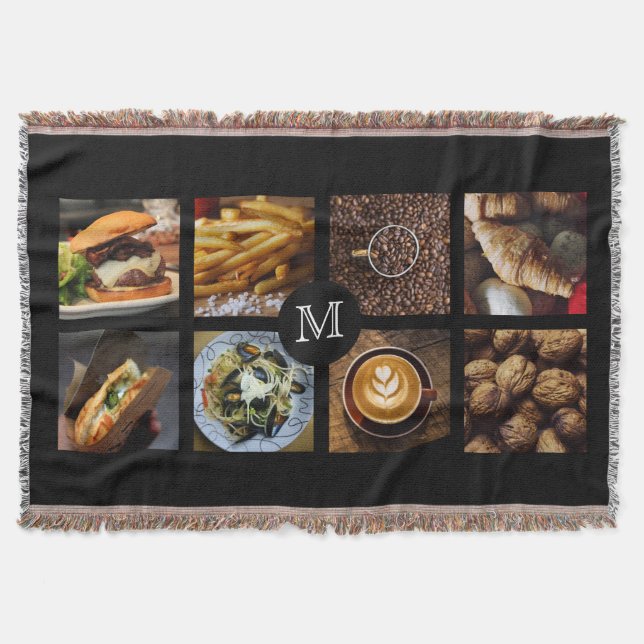 Foodie Custom Monogram throw blanket 1 (Front)