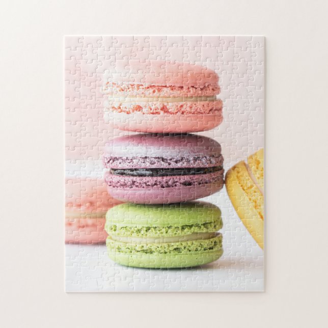 Foodie Desserts French Macarons Photography Photo Jigsaw Puzzle (Vertical)