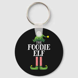 Foodie Elf Matching Family Group Christmas Party 1 Key Ring