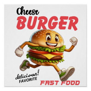 Foodie Gift Funny Burger Shirt Hamburger Shirt Poster