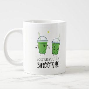 Foodie Humour Flirting Green Smoothies Cartoon Large Coffee Mug