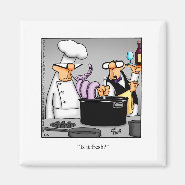 Foodie Humour Refrigerator Coffee Magnet (Front)