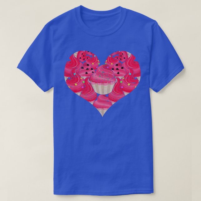 Foodie Love Dessert Baking Frosting Cupcake T-Shirt (Design Front)