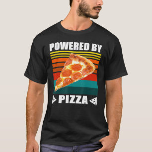 Foodie Powered By Pizza Mens Womens Kids T-Shirt