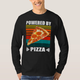 Foodie Powered By Pizza Mens Womens Kids T-Shirt