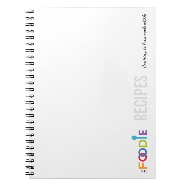 Foodie RECIPES notebook (Front)