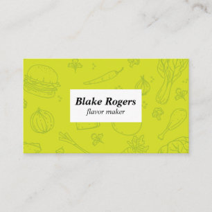 Foodie   Salad   Chef   Vegetables Farmers Market Business Card