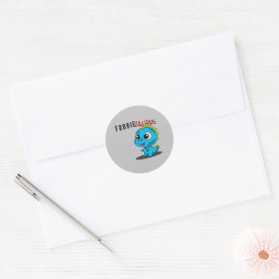 Foodie Saurus - Cute Dinosaur Classic Round Sticker