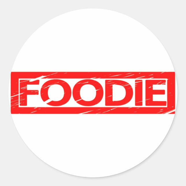 Foodie Stamp Classic Round Sticker (Front)