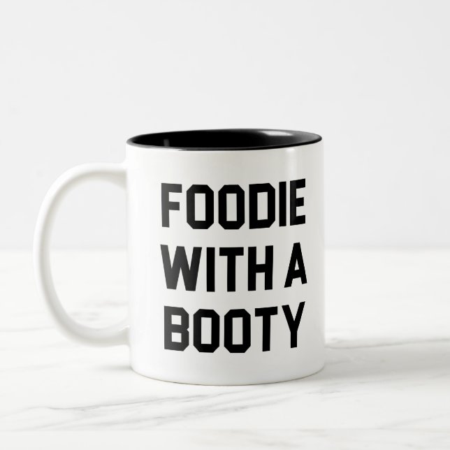 Foodie with a Booty Two-Tone Coffee Mug (Left)