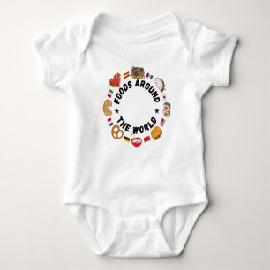 Foods around the world baby bodysuit
