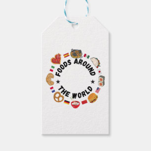 Foods around the world gift tags