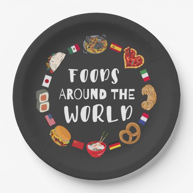 Foods around the world  paper plate (Front)