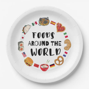 Foods around the world  paper plate