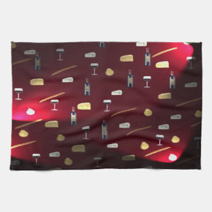 Foods Delight Cranberry Lights Tea Towel