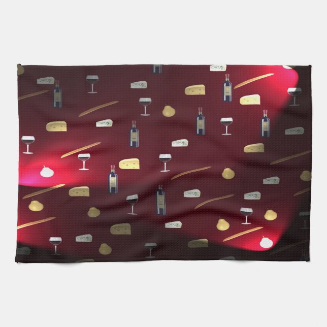 Foods Delight Cranberry Lights Tea Towel (Horizontal)