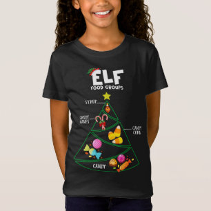 Foods Elf Buddy Christmas Pajama Xmas T-Shirt