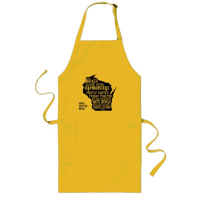 Foods of Wisconsin for Grill Master Customisable Long Apron (Front)
