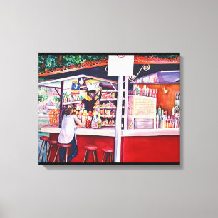 Foodstand, Mexico Canvas Print