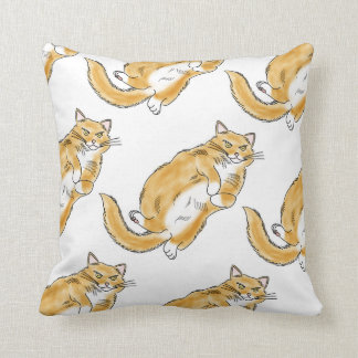 FooFooCat: Jumbo Fluffy Lazy Orange Cat Cushion