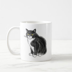 FooFooCat: Jumbo Fluffy Tuxedo Cat Coffee Mug