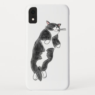 FooFooCat: Lazy Jumbo Tuxedo Cat iPhone XR Case