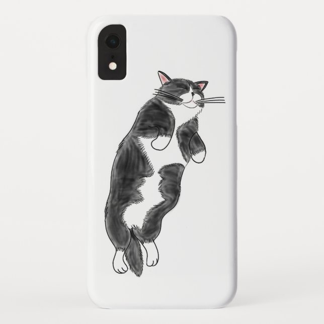 FooFooCat: Lazy Jumbo Tuxedo Cat Case-Mate iPhone Case (Back)