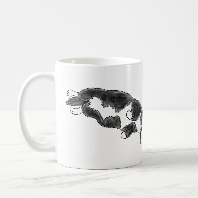 FooFooCat: Lazy Jumbo Tuxedo Cat Coffee Mug (Left)