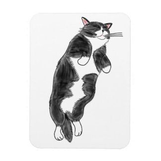 FooFooCat: Lazy Jumbo Tuxedo Cat Magnet