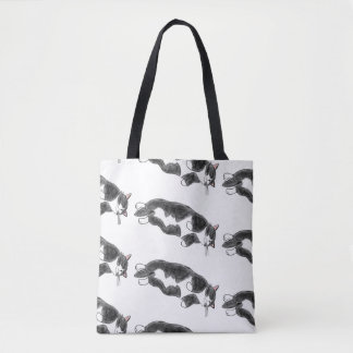 FooFooCat: Lazy Jumbo Tuxedo Cat Tote Bag