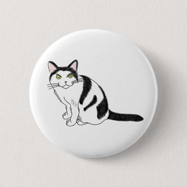FooFooCat: Sassy Frisky Fluffy Kitty 6 Cm Round Badge (Front)