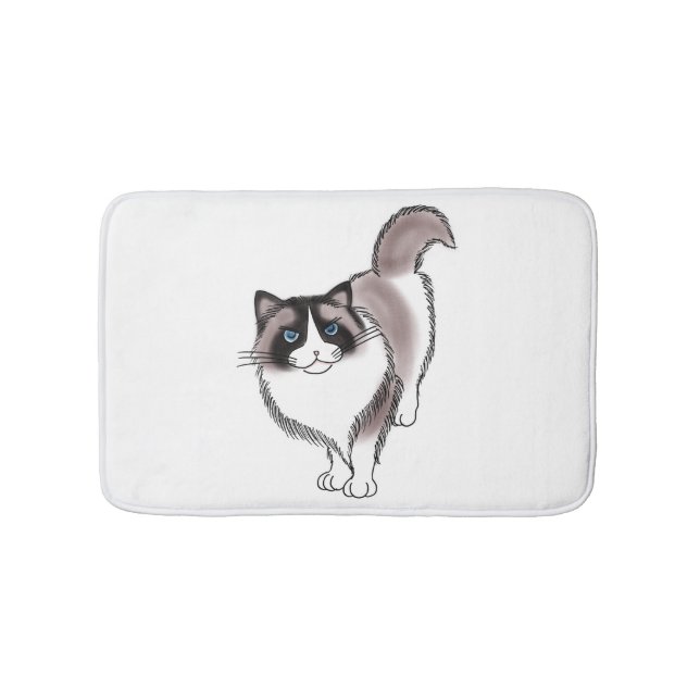 FooFooCat: Sassy Ragdoll Bath Mat (Front)