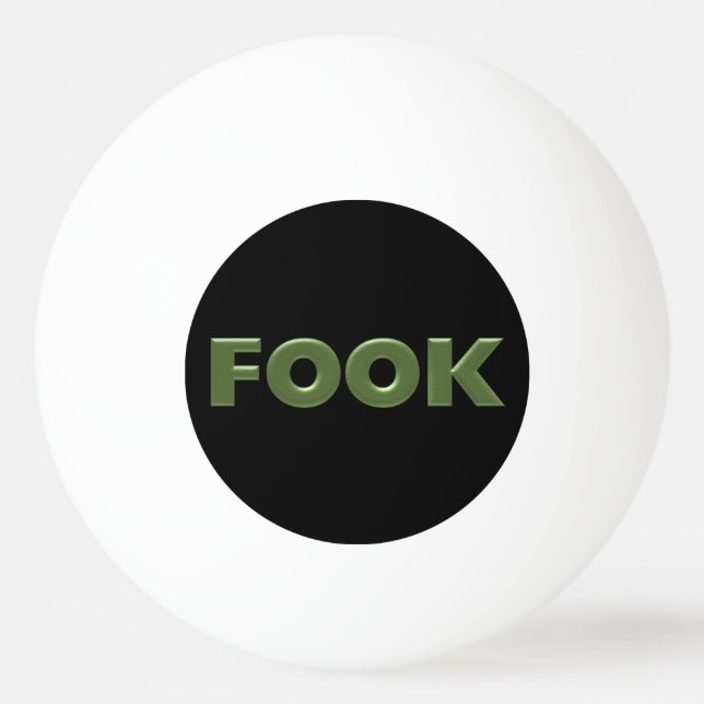 Fook black 1-star ping pong ball (Front)