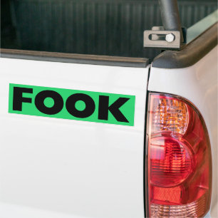 Fook black green bumper sticker