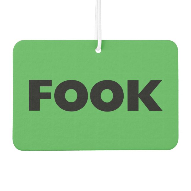 Fook black green car air freshener (Front)
