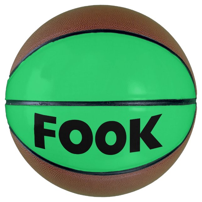 Fook black on green basketball (Front)