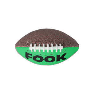 Fook black on green mini football american football