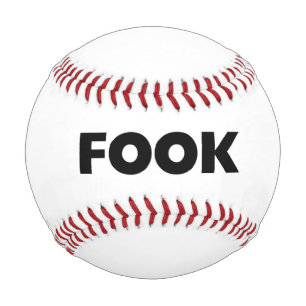 Fook black on white baseball