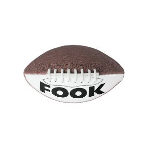 Fook black on white mini football american football