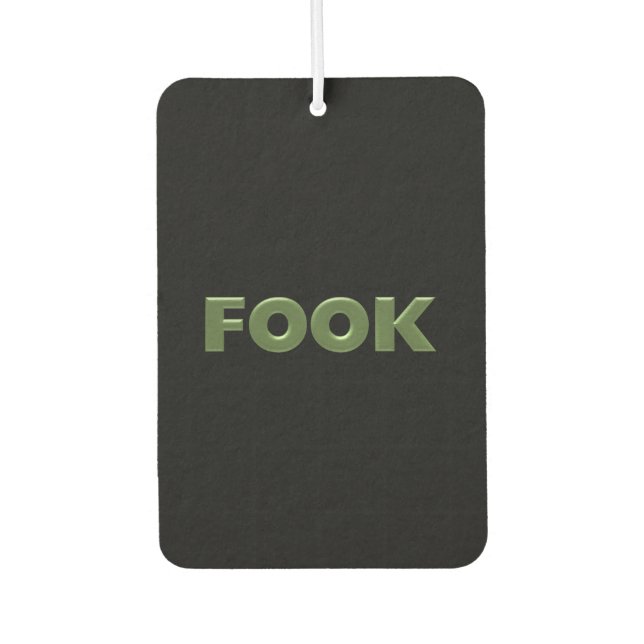 Fook green black car air freshener (Front)