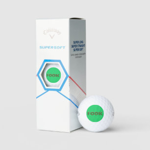 Fook green Callaway Supersoft golf balls 3 pk