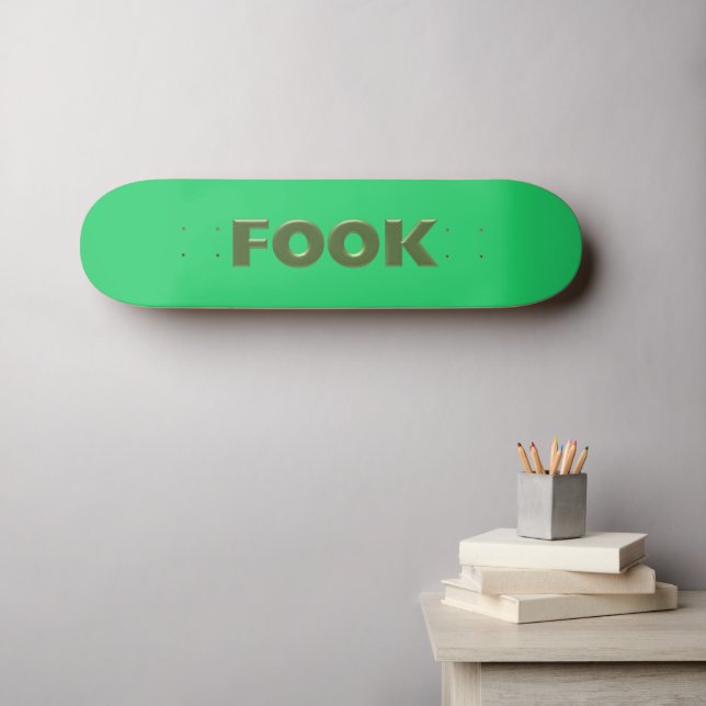 Fook green green skateboard (Wall Art (Horz))