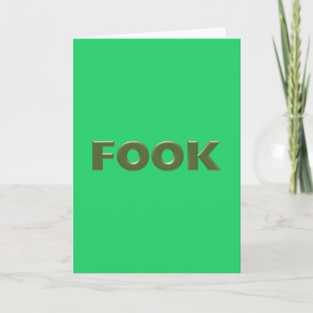 Fook green greeting card (Front)