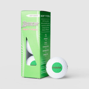 Fook green Srixon Soft Feel golf balls 3 pk