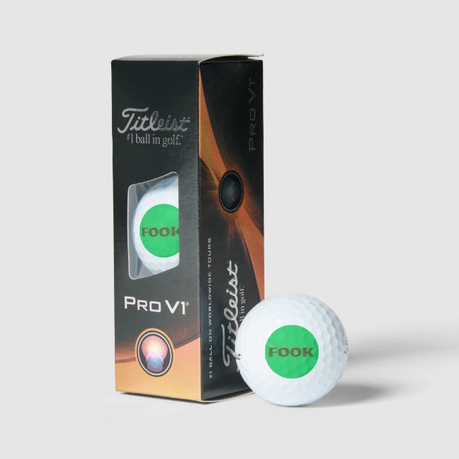 Fook green Titleist 2023 Pro V1 golf balls 3 pk (Packaging)