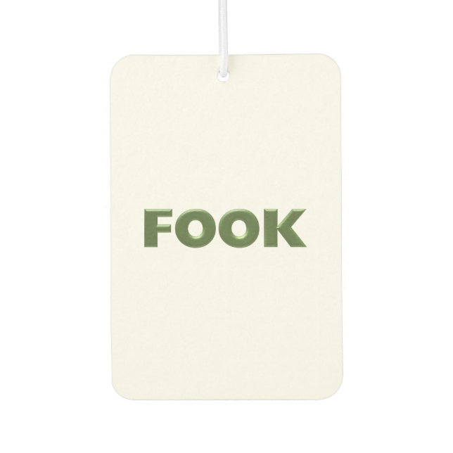 Fook green white car air freshener (Front)